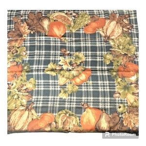 Punpkin Gourd Acorn Plaid Autumn Scarf
